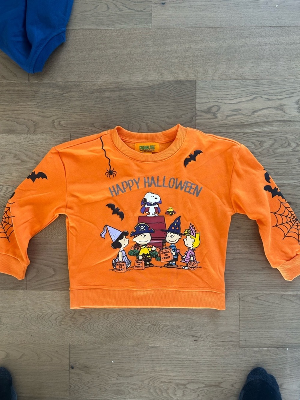Peanuts • NWT Orange Happy Halloween Peanuts Sweatshirt for Kids - Picture 2 of 3